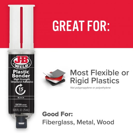 J-B WELD PLASTICBONDER™ SYRINGE ΜΑΥΡΗ - 25 ML J-B WELD PLASTICBONDER™ SYRINGE ΜΑΥΡΗ - 25 ML