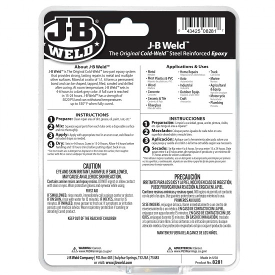 J-B WELD™ PROFESSIONAL SIZE 10 OZ J-B WELD™ PROFESSIONAL SIZE 10 OZ