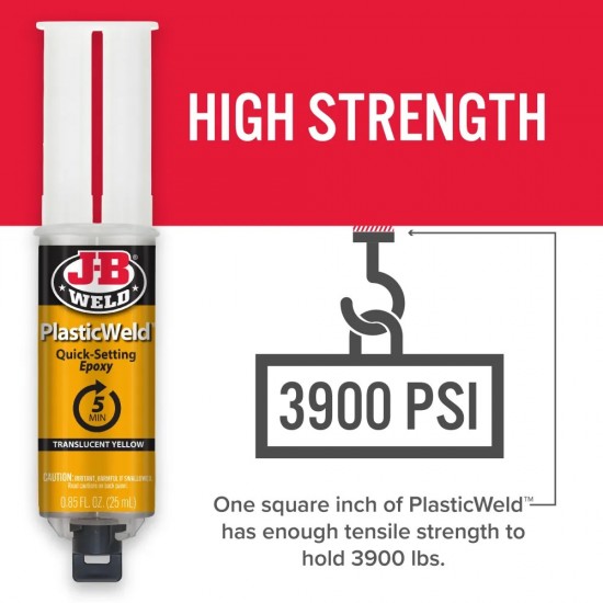J-B WELD PLASTICWELD™ SYRINGE - 25 ML J-B WELD PLASTICWELD™ SYRINGE - 25 ML