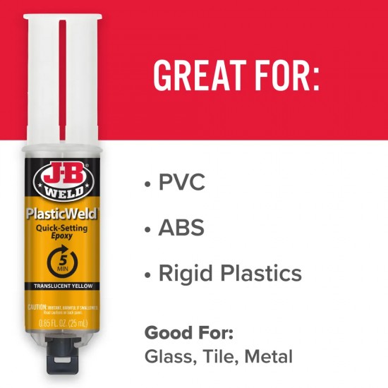 J-B WELD PLASTICWELD™ SYRINGE - 25 ML J-B WELD PLASTICWELD™ SYRINGE - 25 ML