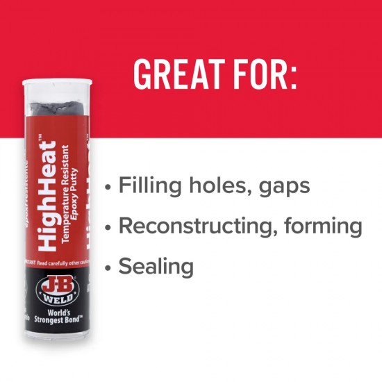 J-B WELD HIGHHEAT™ EPOXY PUTTY - 2 OZ J-B WELD HIGHHEAT™ EPOXY PUTTY - 2 OZ