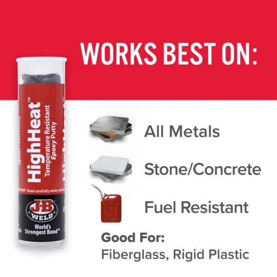 J-B WELD HIGHHEAT™ EPOXY PUTTY - 2 OZ J-B WELD HIGHHEAT™ EPOXY PUTTY - 2 OZ