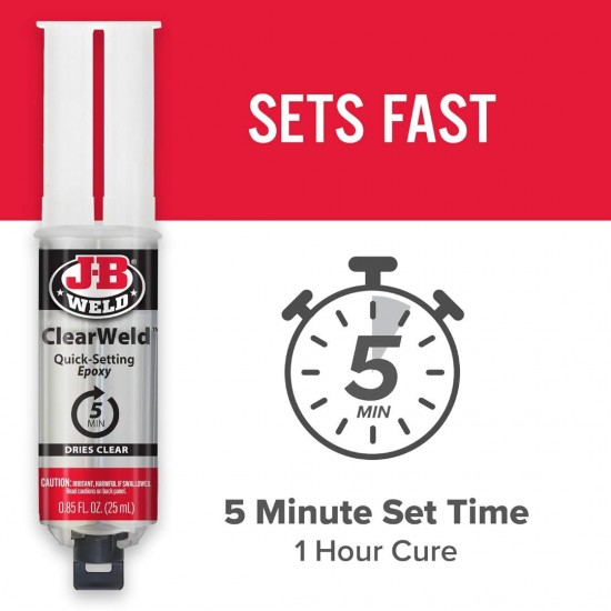 J-B WELD CLEARWELD™ SYRINGE J-B WELD CLEARWELD™ SYRINGE